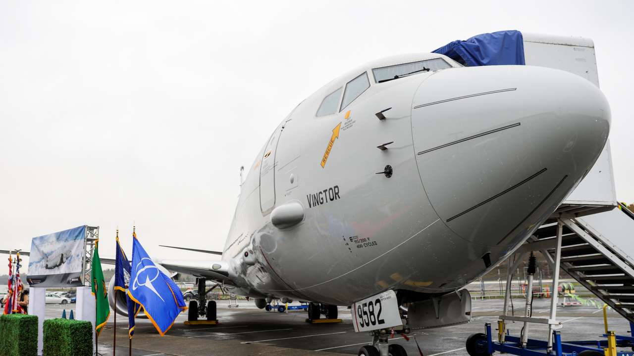 Delivery ceremony of the first P-8A Poseidon aircraft for Norway, in Seattle