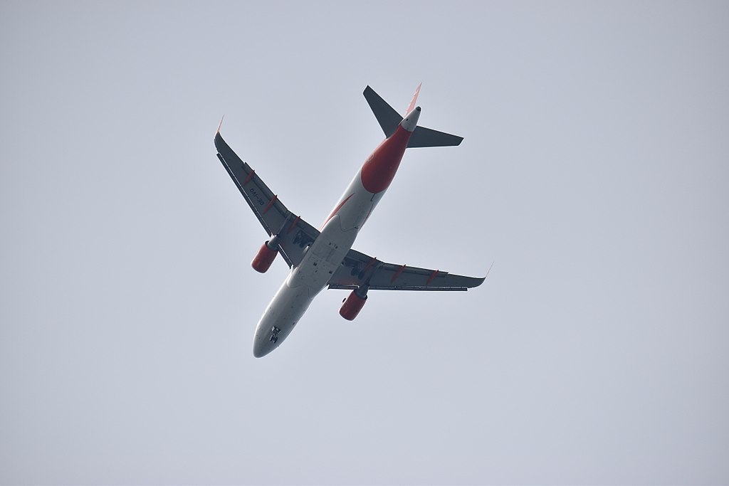 Passenger plane minutes before landing.