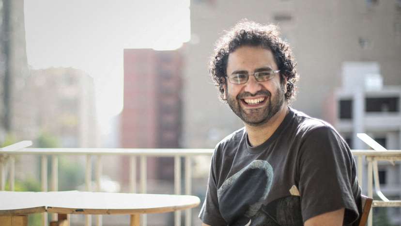 A handout image of activist Alaa Abd el-Fattah