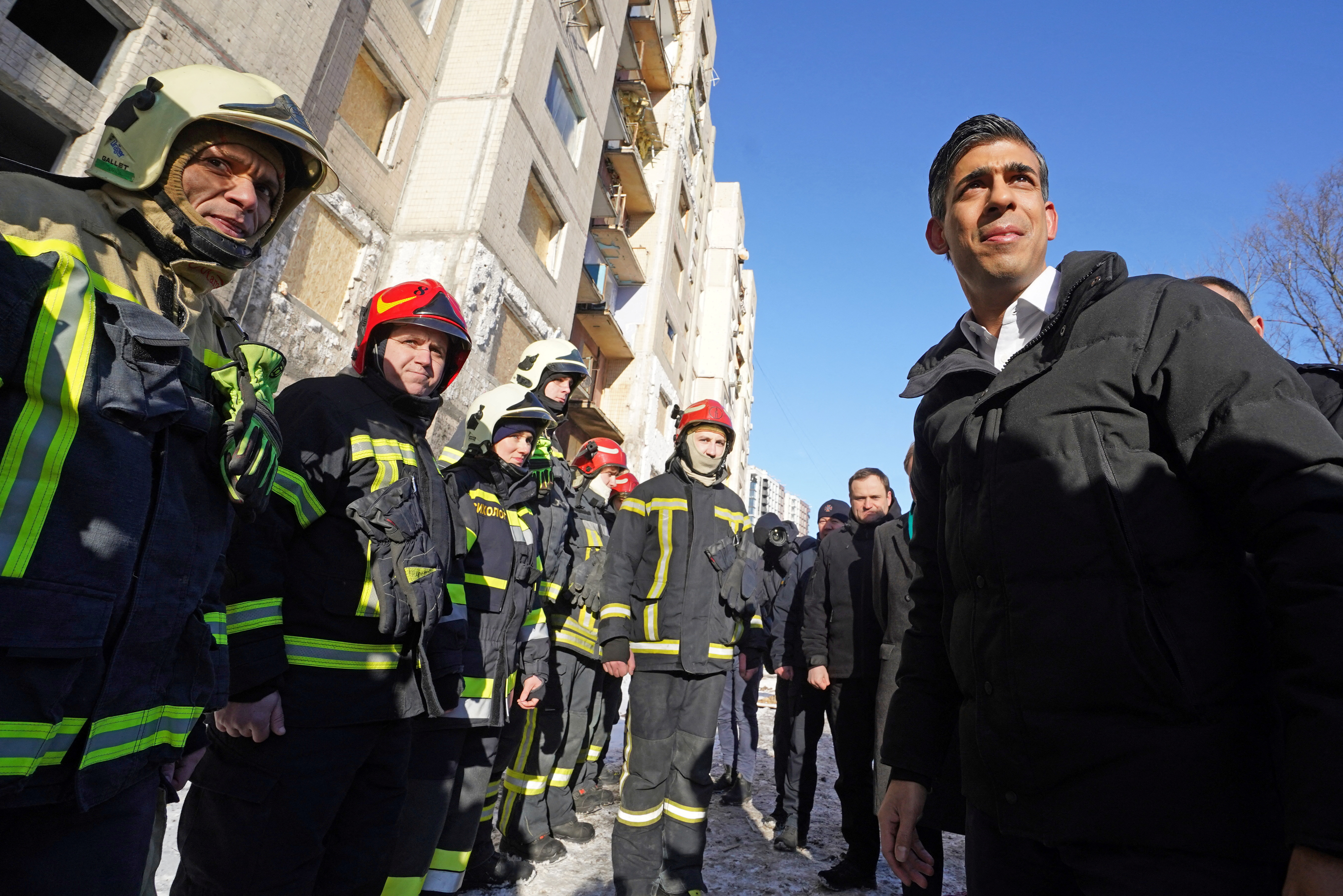 British Prime Minister Rishi Sunak visits Ukraine