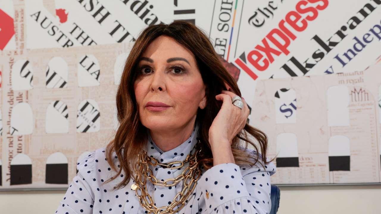 Italy's Tourism Minister Daniela Santanche holds a press conference