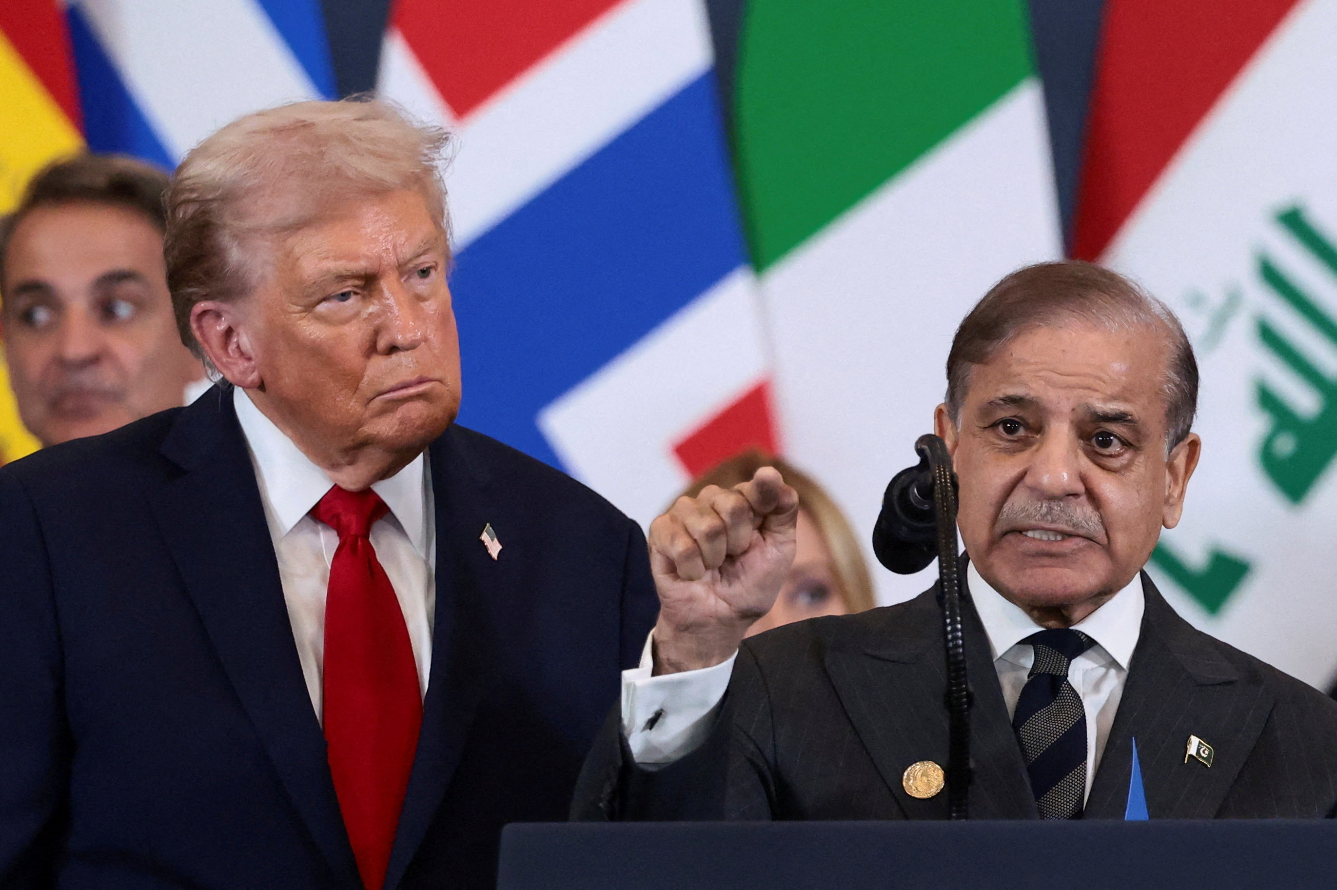 FILE PHOTO: U.S. President Trump participates in the official signing of the first phase of the Gaza ceasefire agreement, in Sharm El-Sheikh