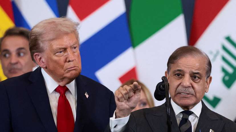FILE PHOTO: U.S. President Trump participates in the official signing of the first phase of the Gaza ceasefire agreement, in Sharm El-Sheikh