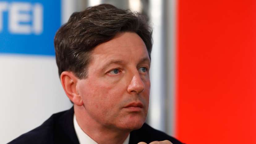 Nemeth of the FPOe listens during a news conference in Vienna