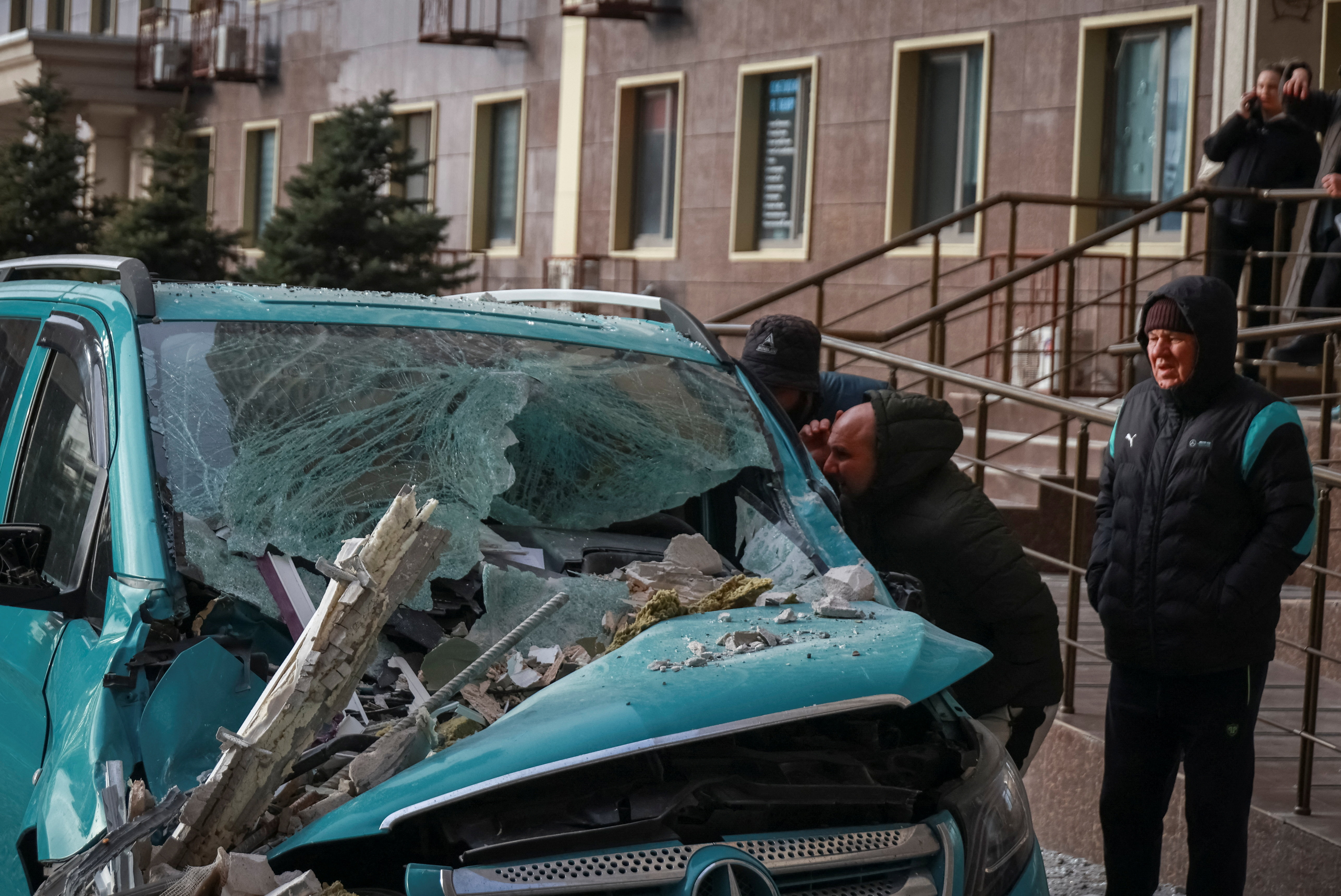 Aftermath of a Russian drone attack in Odesa