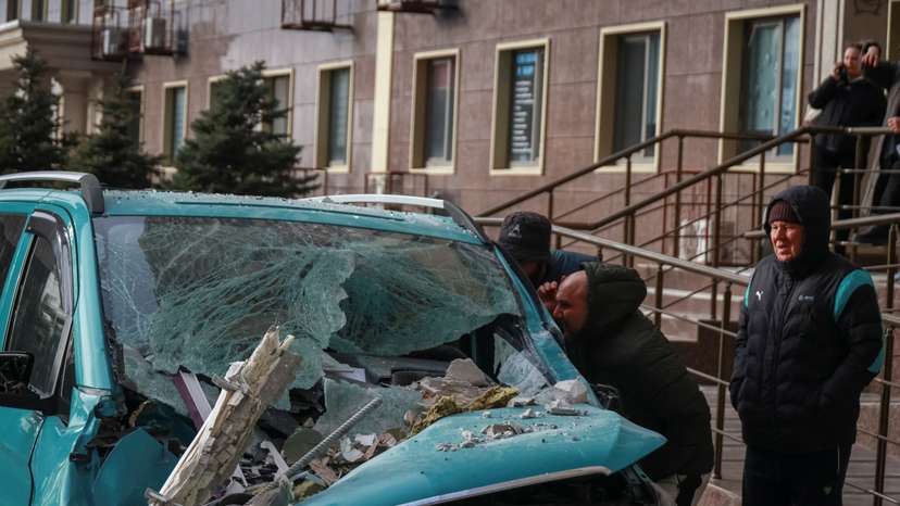 Aftermath of a Russian drone attack in Odesa