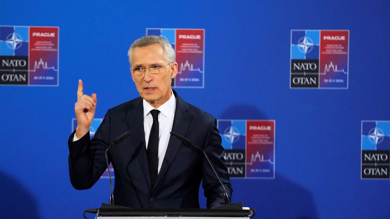 Meeting of NATO foreign ministers at the Czernin Palace in Prague