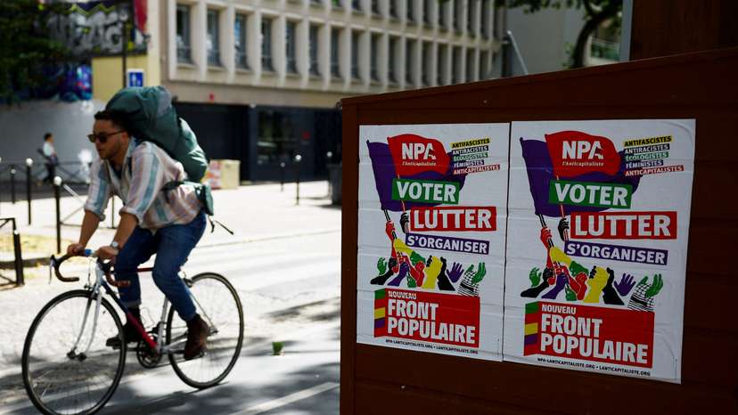 Campaign poster for the 2024 snap legislative elections in Paris