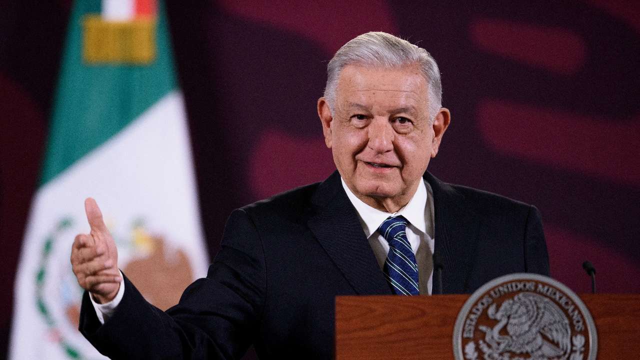 Mexico's President Andres Manuel Lopez Obrador speaks during his regular press conference, in Mexico City