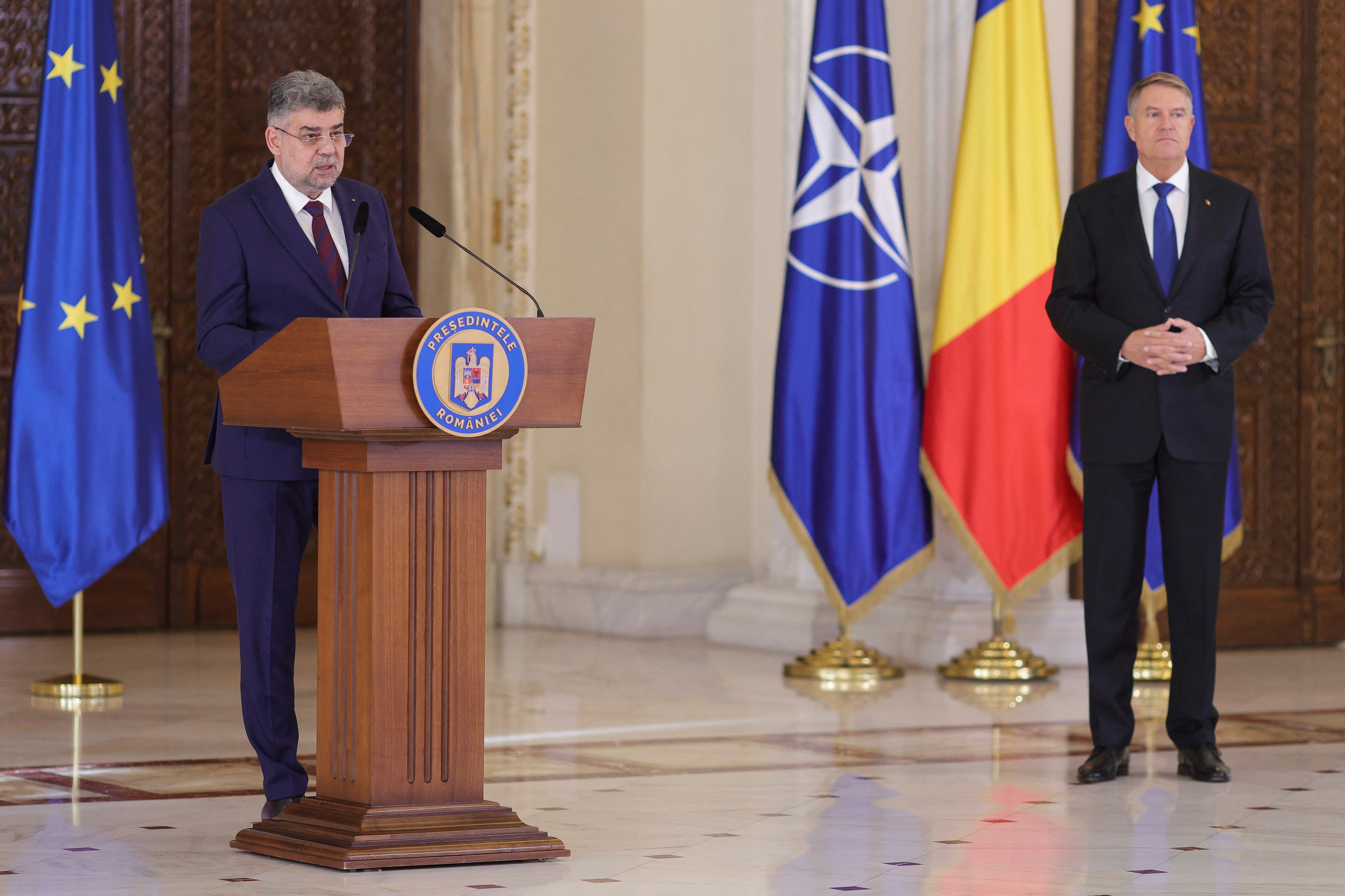 Romanian president Iohannis tasks Social Democrat Ciolacu with forming new government