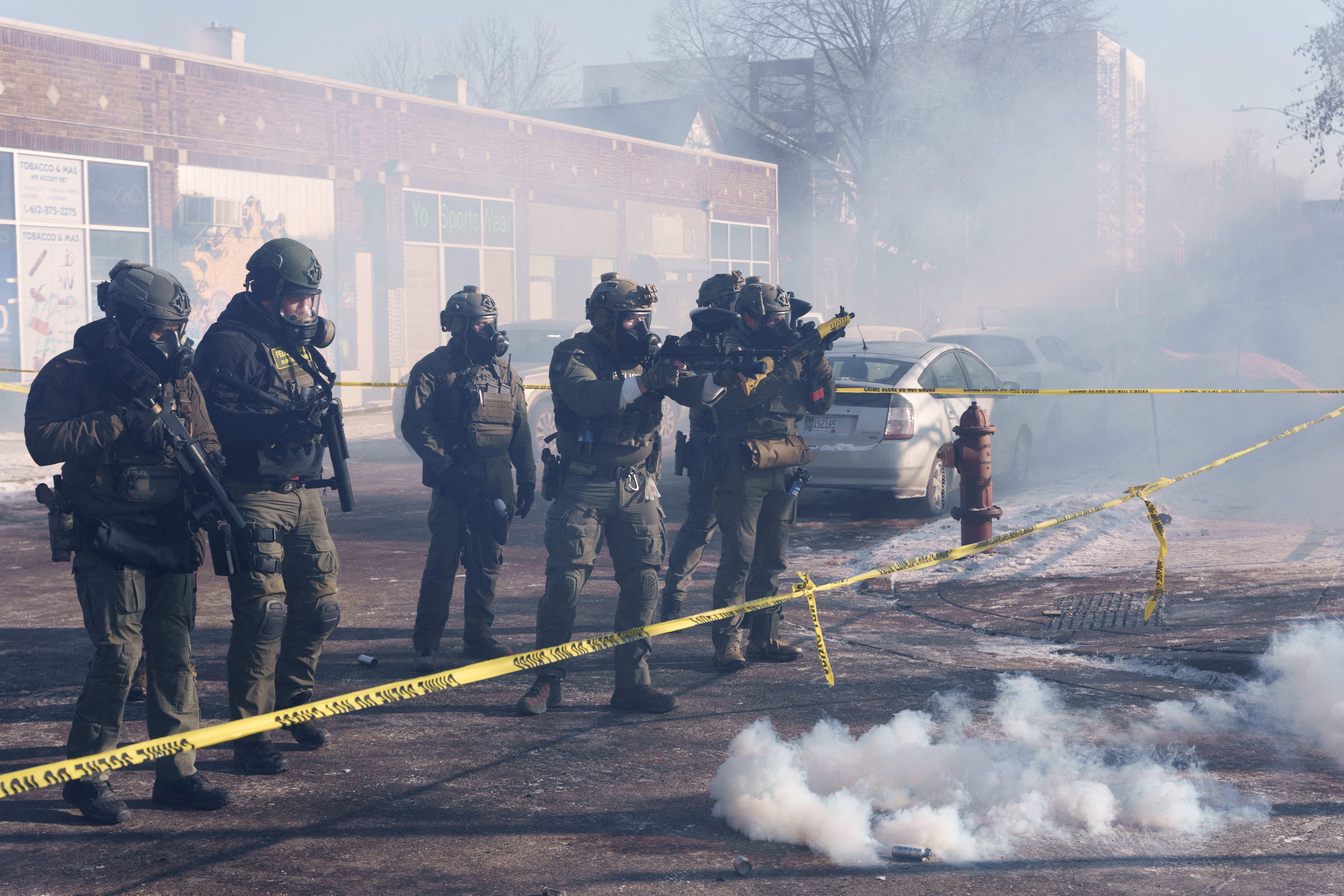 FILE PHOTO: Protest after federal agents fatally shot a man while trying to detain him, in Minneapolis