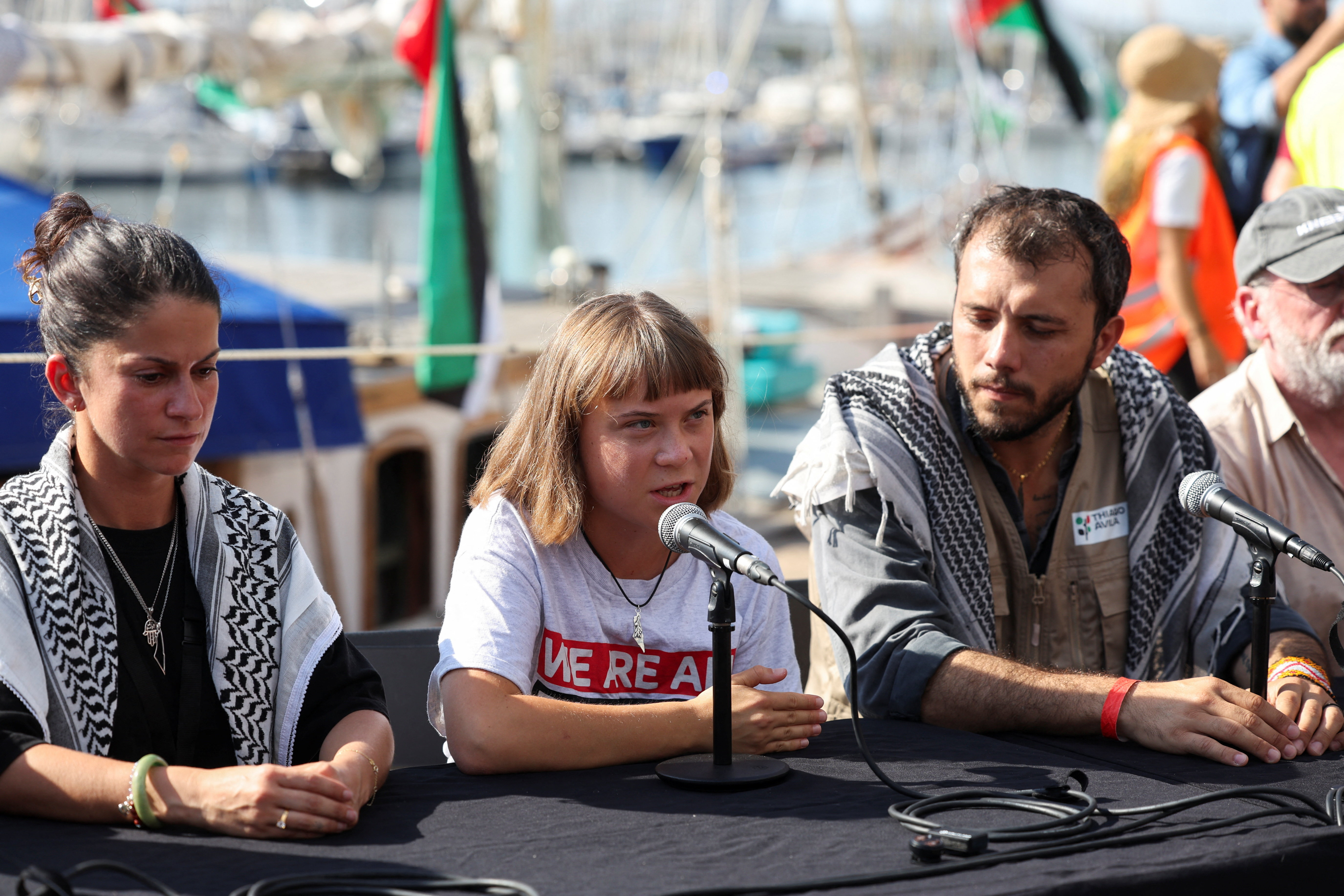 Humanitarian flotilla including Greta Thunberg departs for Gaza from Spain