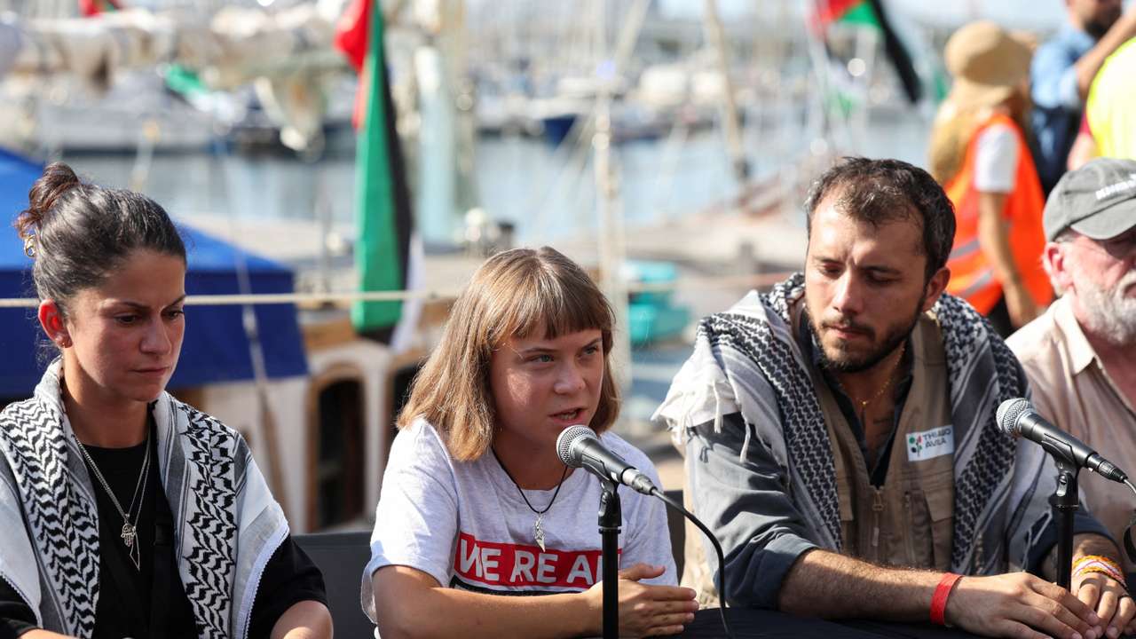 Humanitarian flotilla including Greta Thunberg departs for Gaza from Spain