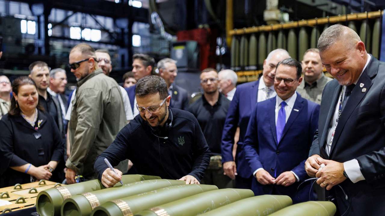 Ukraine's President Volodymyr Zelenskiy visits Scranton Army Ammunition Plant
