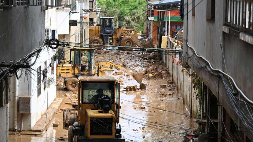 Flooding in Meizhou, Guangdong province