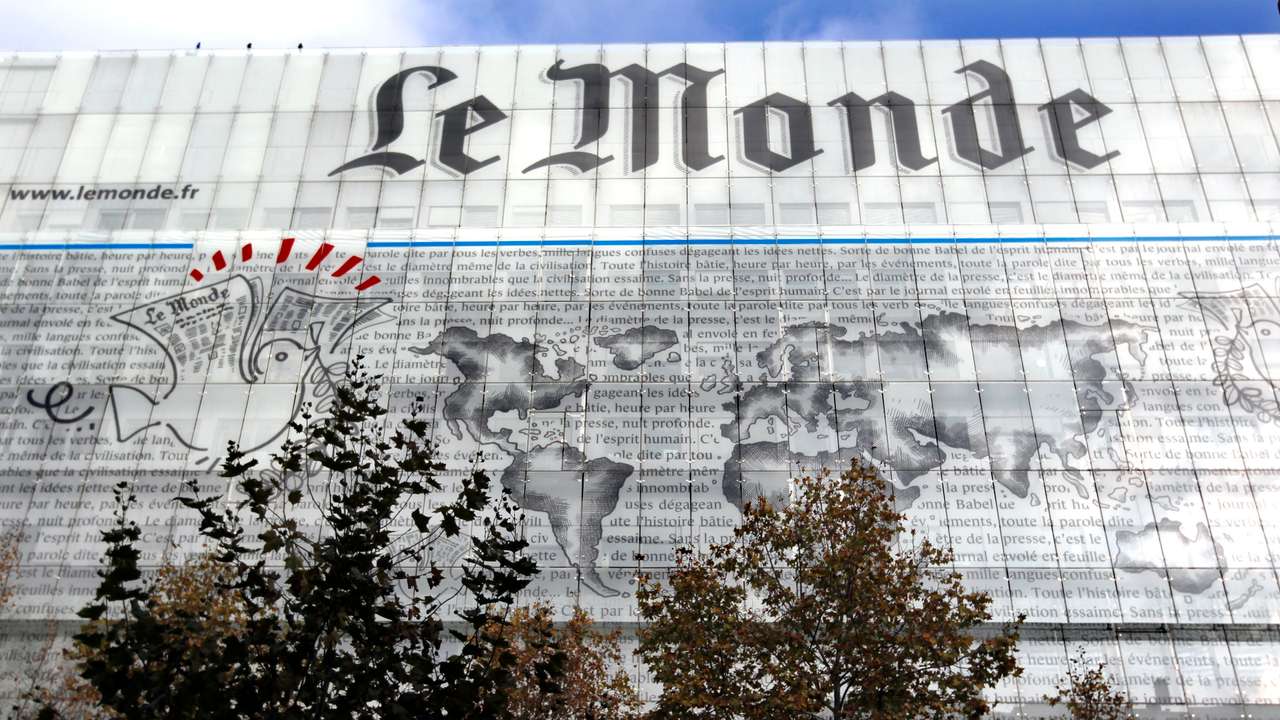 General view of the offices of French daily Le Monde in Paris
