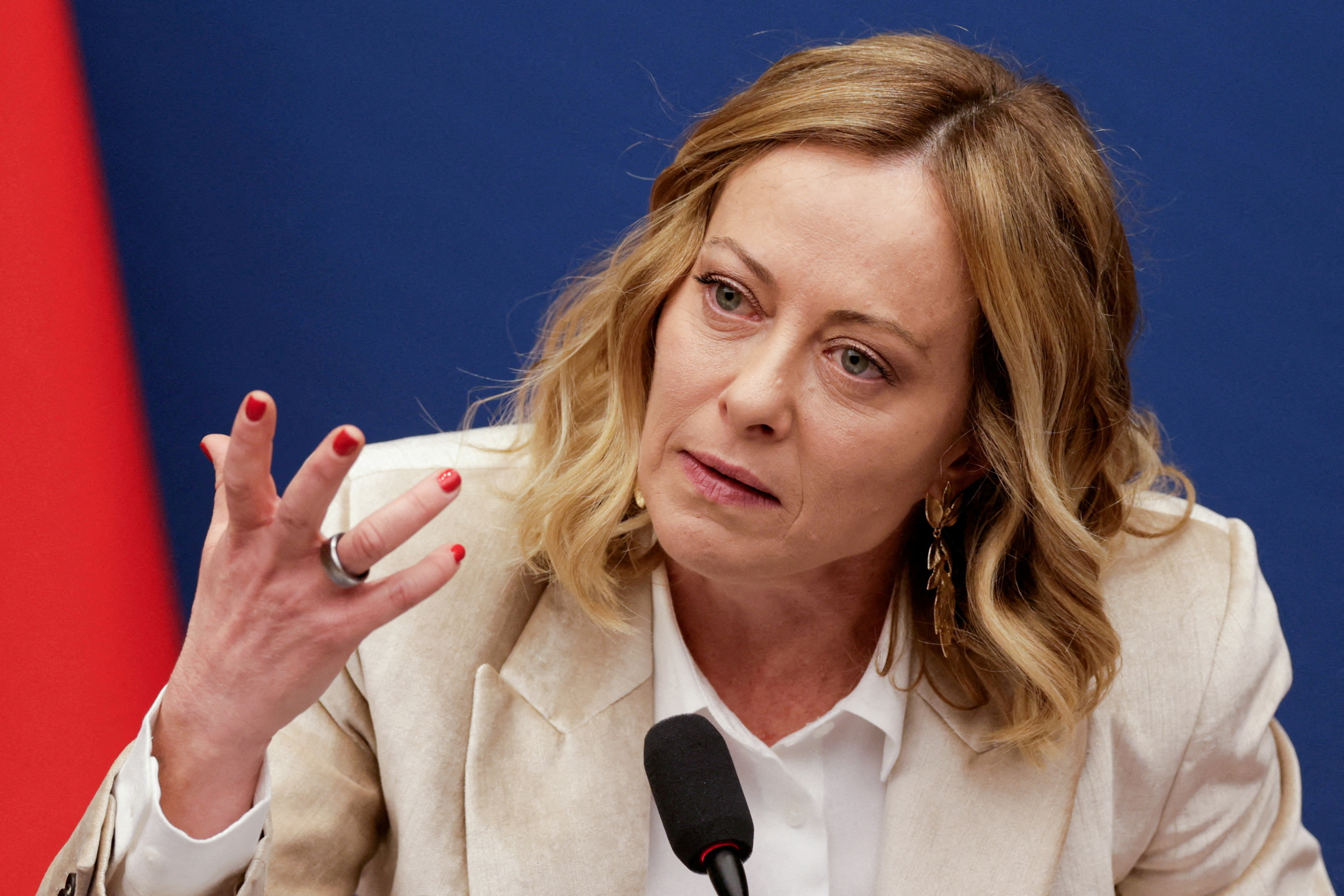 Italy's PM Giorgia Meloni attends an end-of-year press conference in Rome