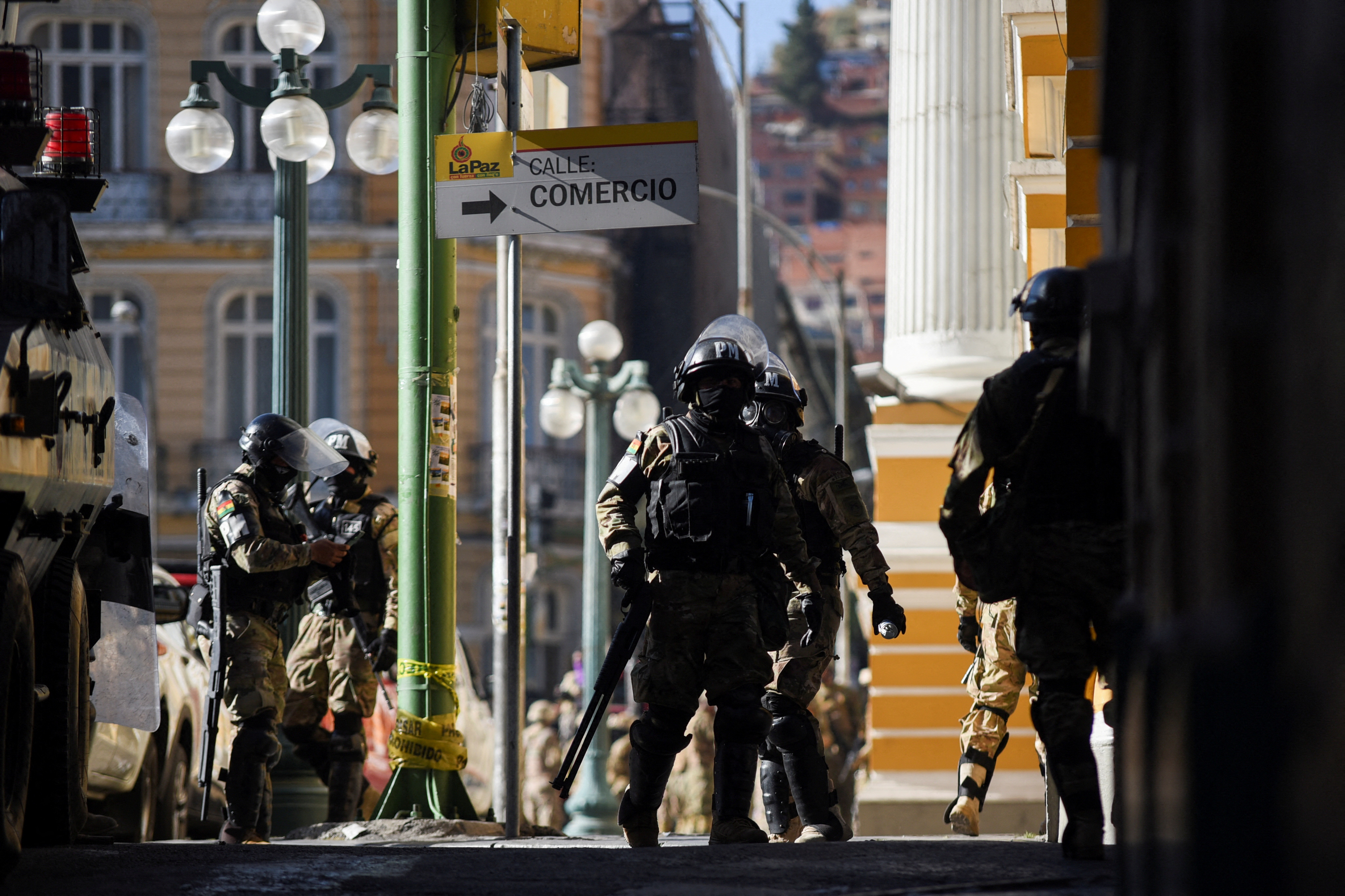 Bolivia's armed forces mobilize as President Arce "denounced the irregular mobilization", in La Paz