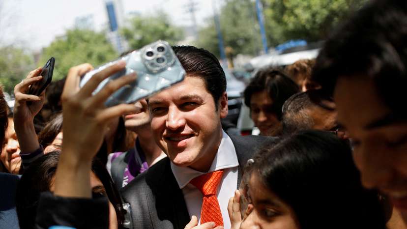 FILE PHOTO: Governor of Nuevo Leon Samuel Garcia during an event, in Monterrey