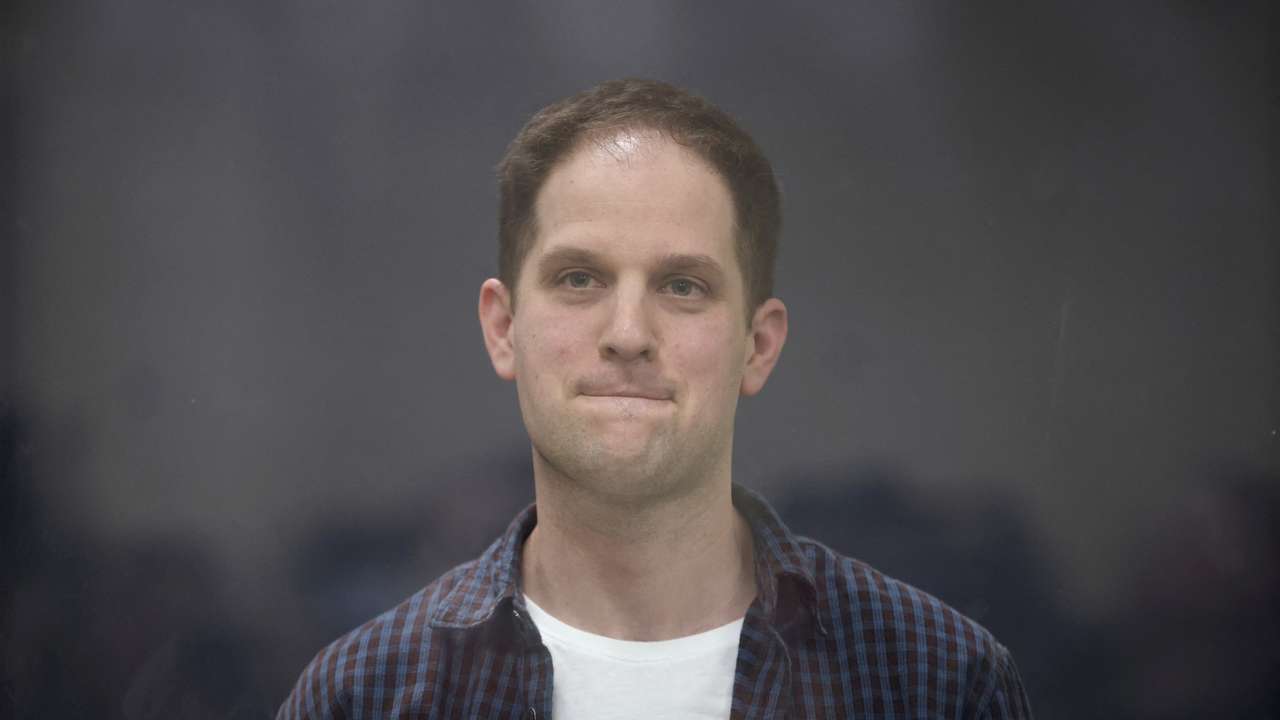 FILE PHOTO: Wall Street Journal reporter Evan Gershkovich appears in court