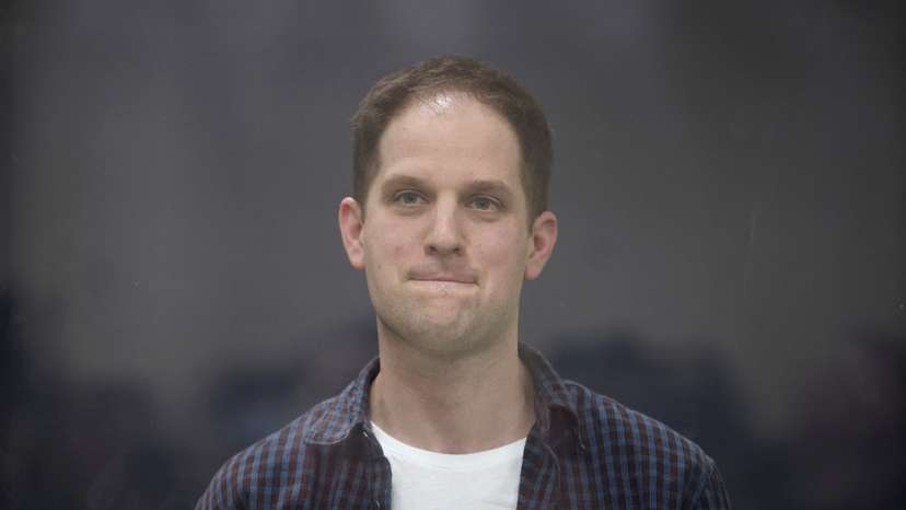 FILE PHOTO: Wall Street Journal reporter Evan Gershkovich appears in court