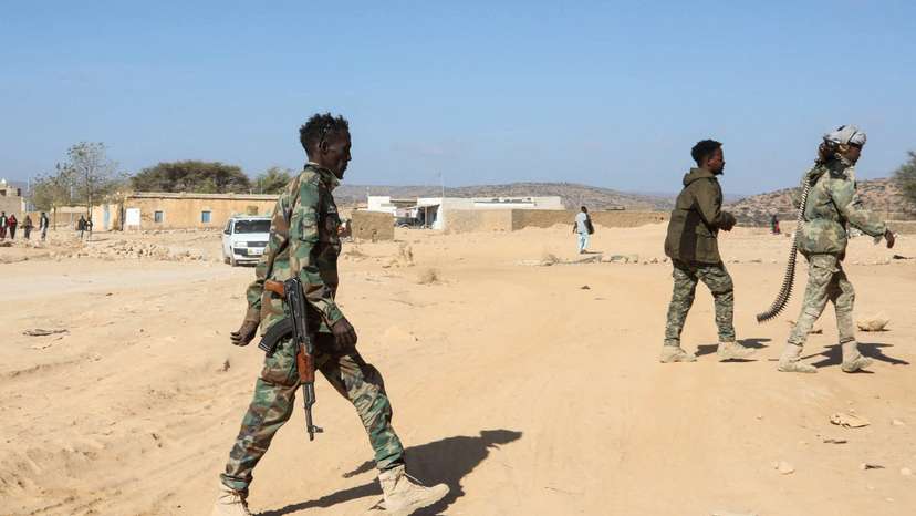 FILE PHOTO: Puntland Security Forces patrol in Balidhidin village in Bari Region
