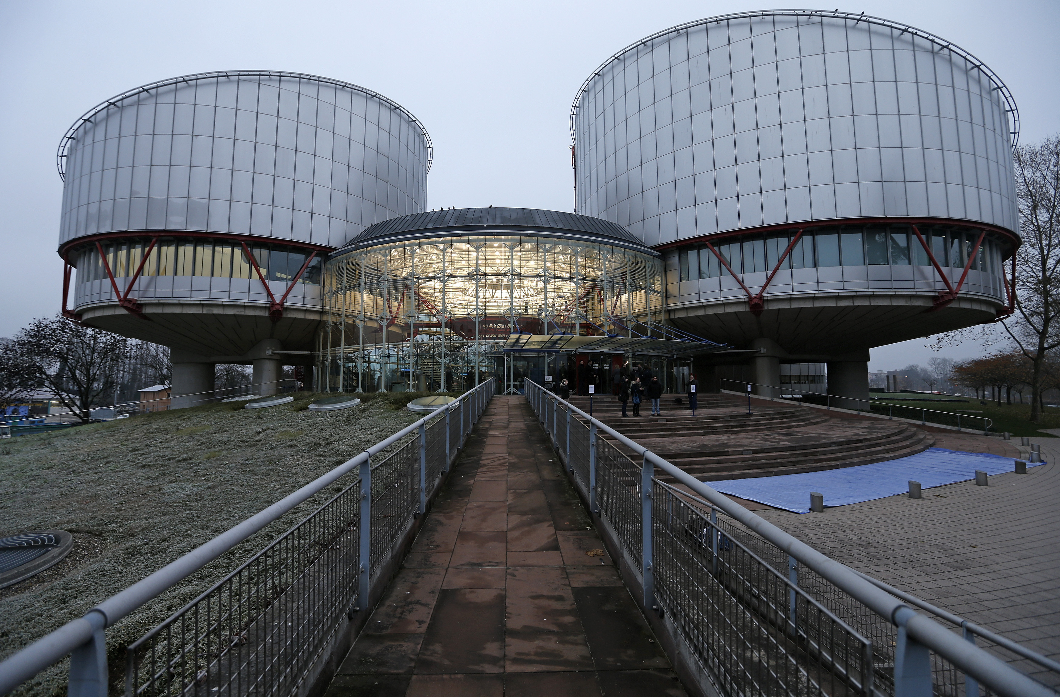 General view of the European Court of Human Rights building in Strasbourg