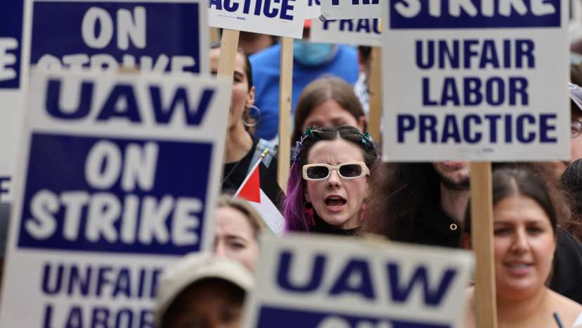 Unionized academic workers, upset about the University of California's response to pro-Palestinian protests at various campuses, strike at UCLA in Los Angeles