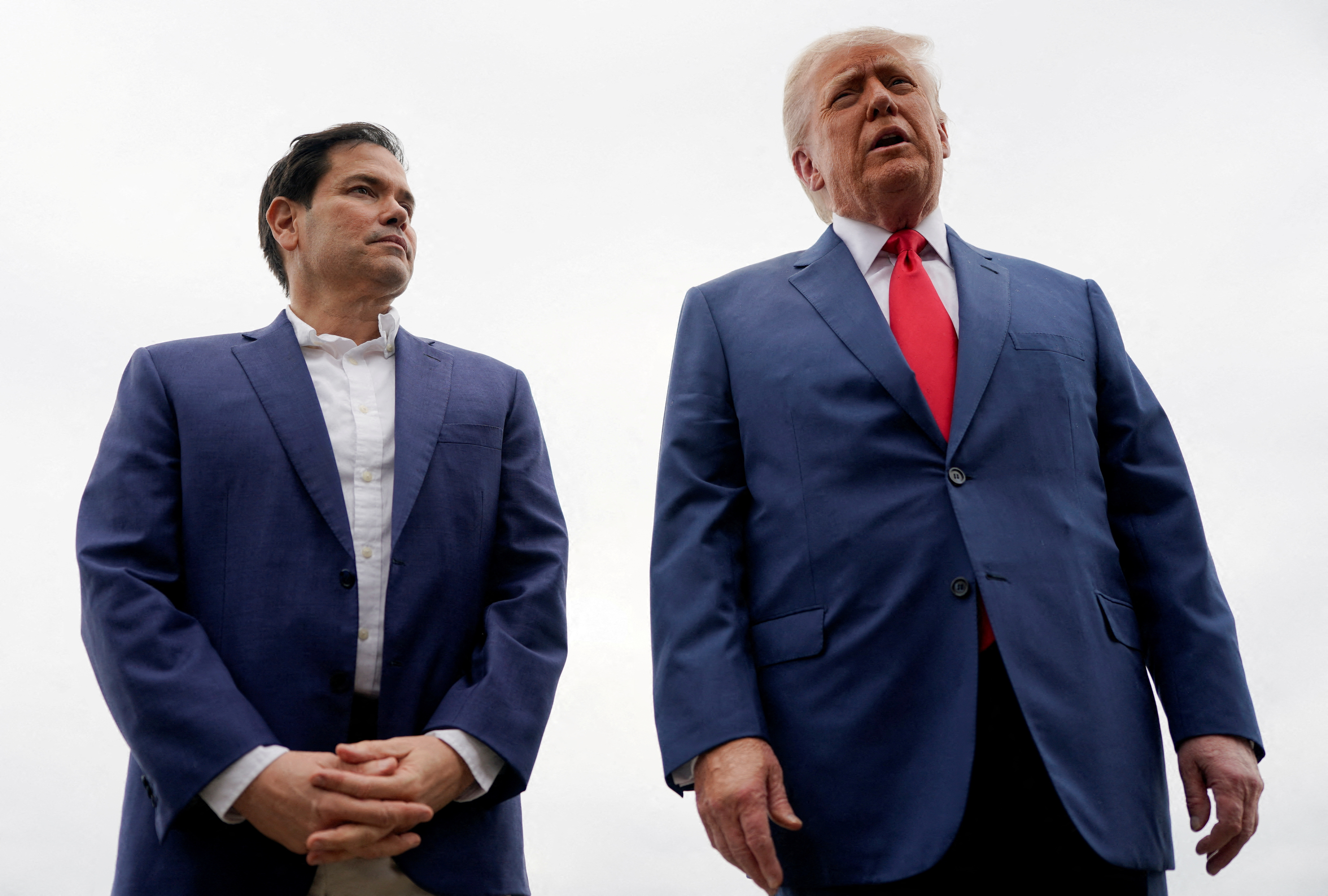 FILE PHOTO: U.S. President Donald Trump and U.S. Secretary of State Marco Rubio in Morristown, New Jersey