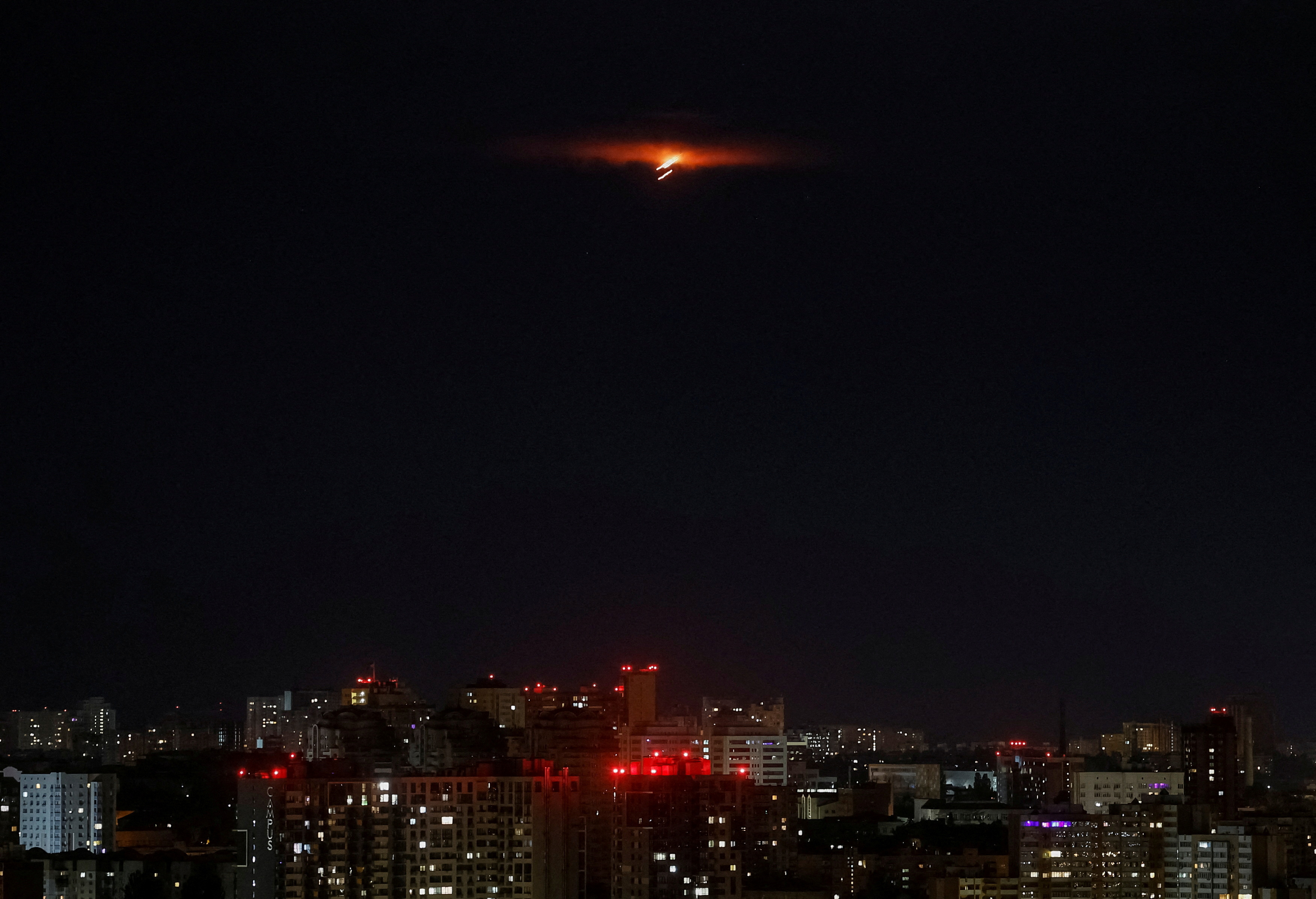 Russian drone strike in Kyiv