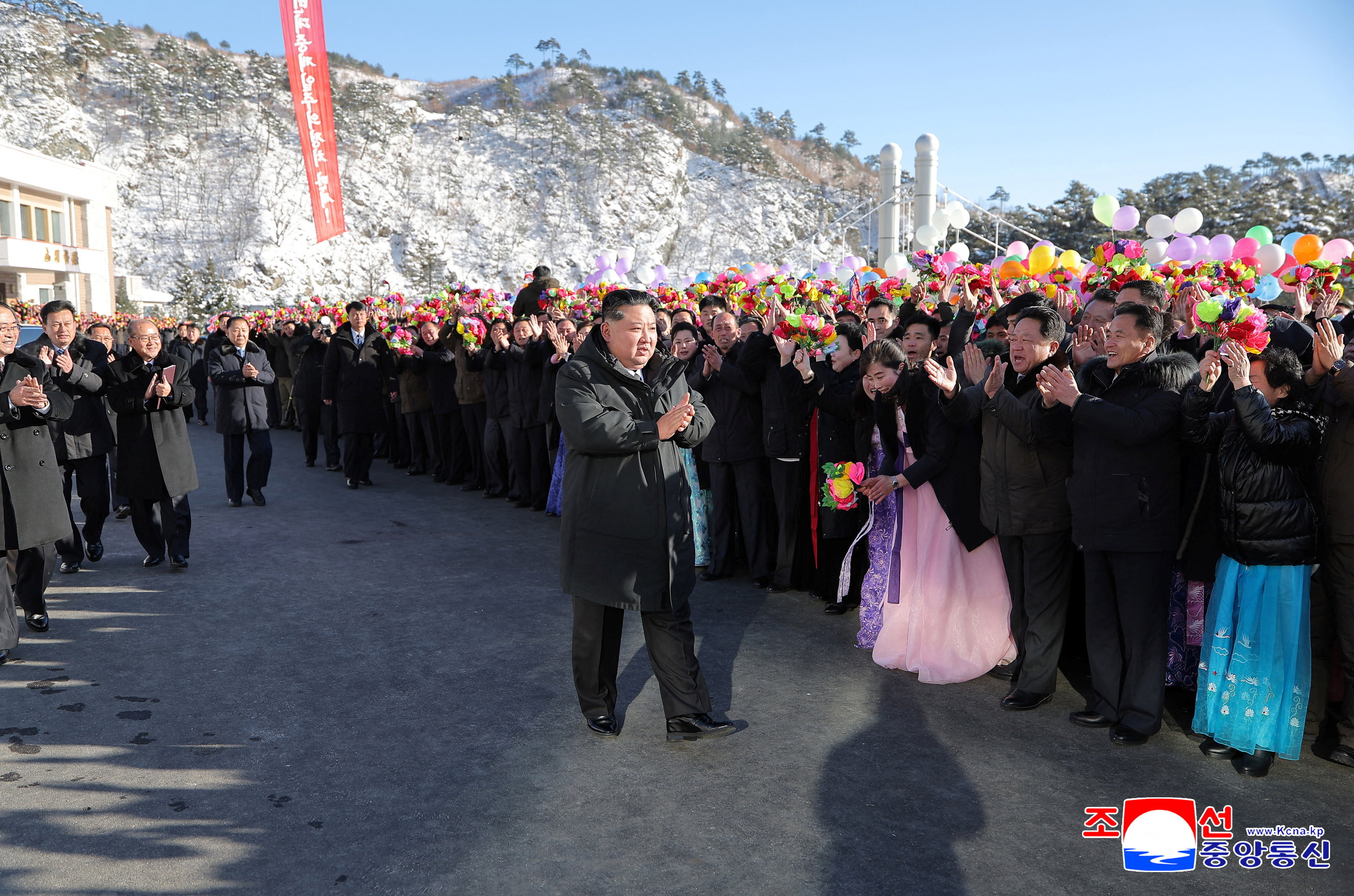 Inauguration of the Onpho workers' recreation center, in Kyongsong, North Hamgyong province