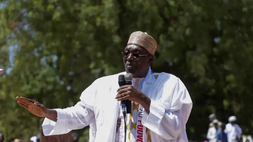 Presidential candidate Issa Tchiroma Bakary of the Cameroon National Salvation Front (FSNC) launches his electoral campaign in Yagoua