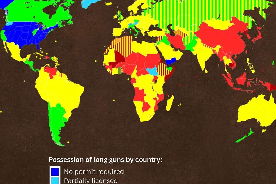 Gun ownership laws vary widely across the globe. In some countries, like the United States, owni