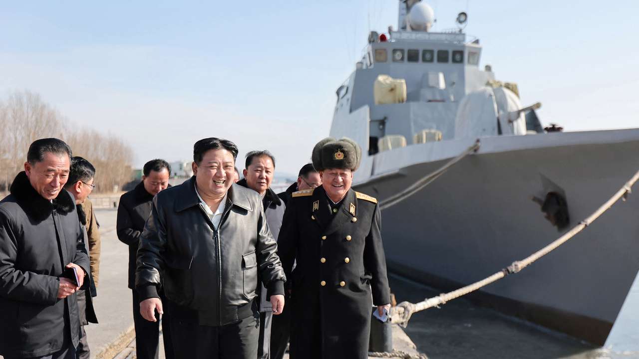 North Korean leader Kim Jong Un visits the Nampo Shipyard