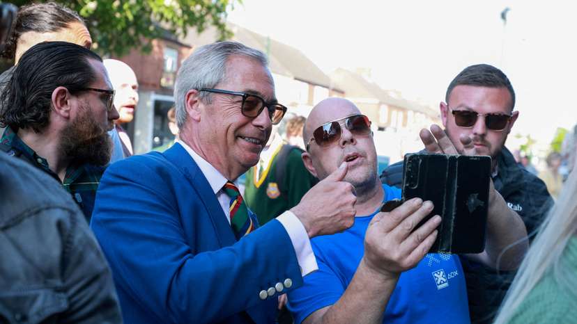 FILE PHOTO: Reform UK campaigns in Scunthorpe