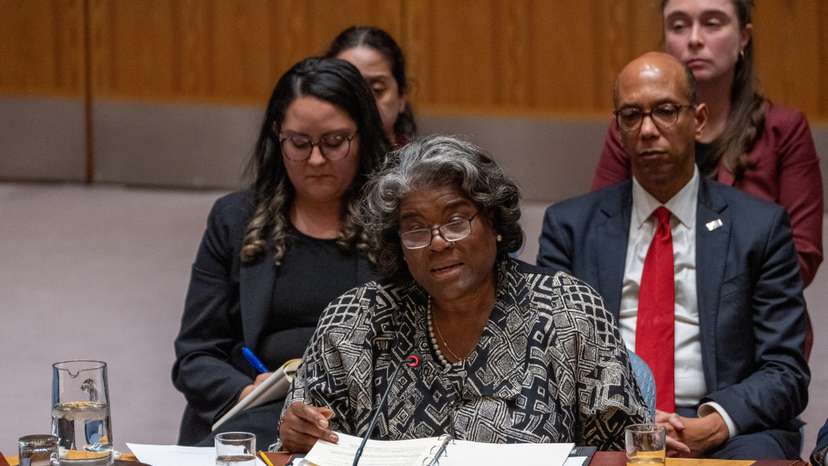 Meeting of the United Nations Security Council on the conflict between Israel and the Palestinian Islamist group Hamas, in New York