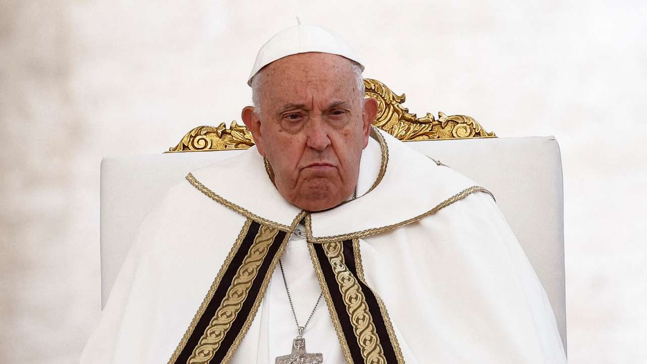Pope Francis leads a mass to open the Synod of Bishops, at the Vatican