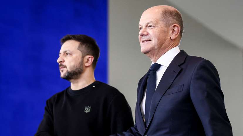 Ukraine's Volodymyr Zelenskiy meets Chancellor Scholz in Berlin