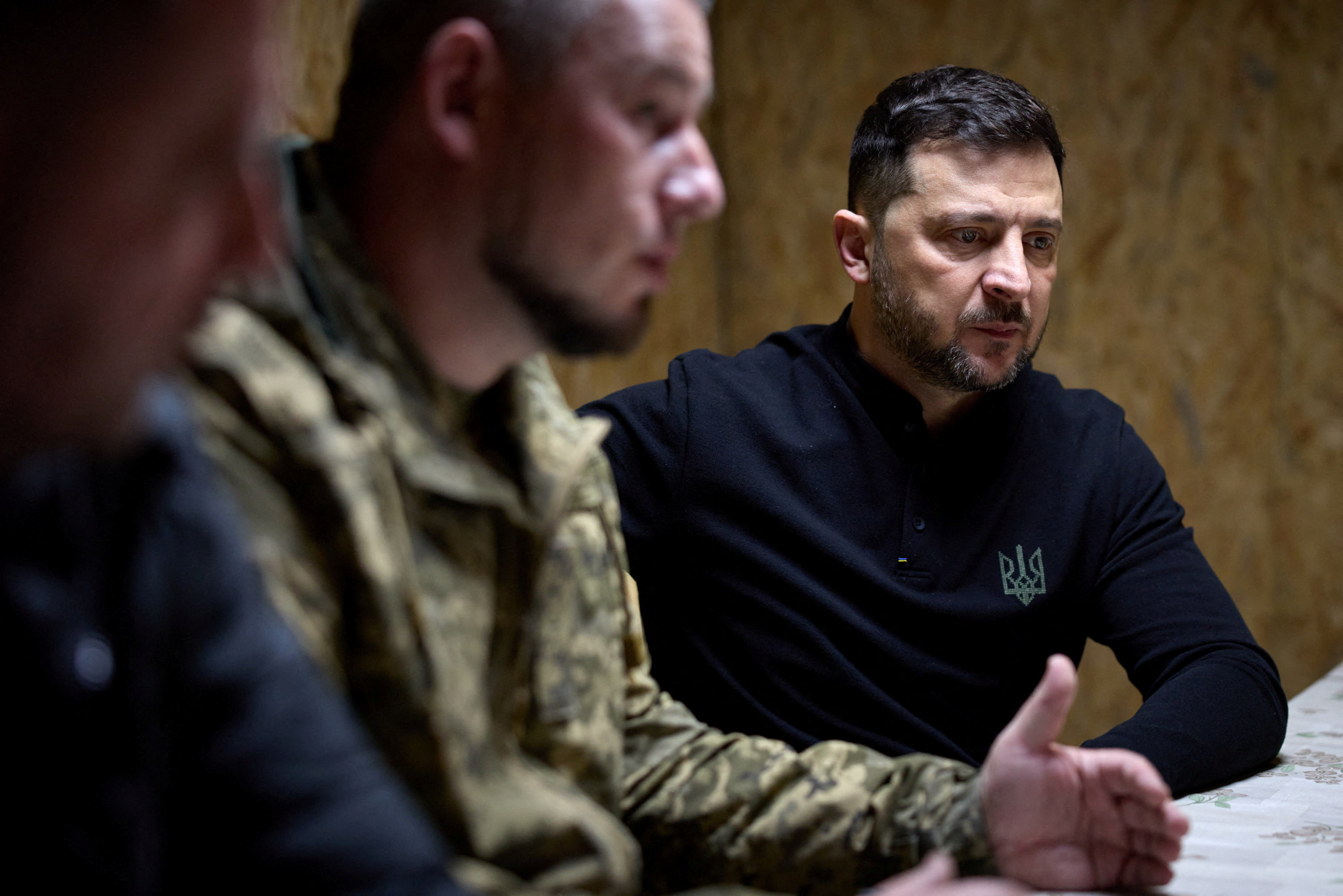 Ukraine's President Zelenskiy visits a front line in Zaporizhzhia region