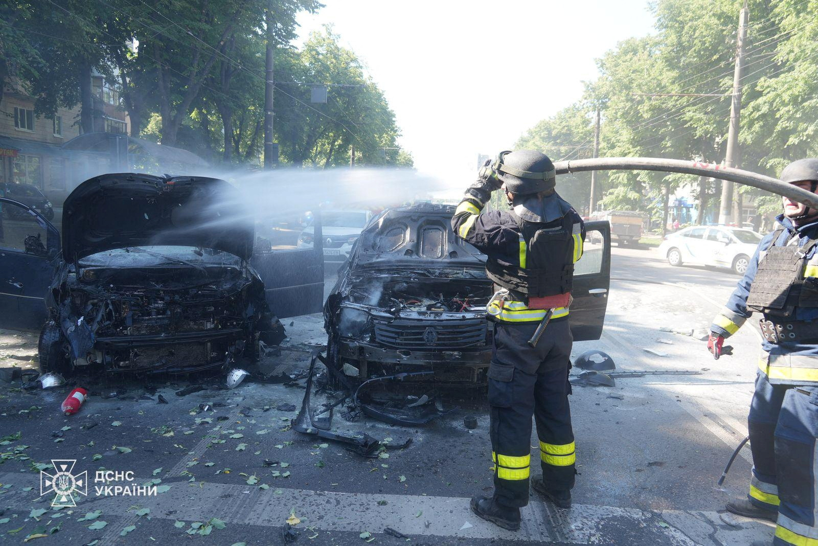 Aftermath of a Russian military strike in Sumy