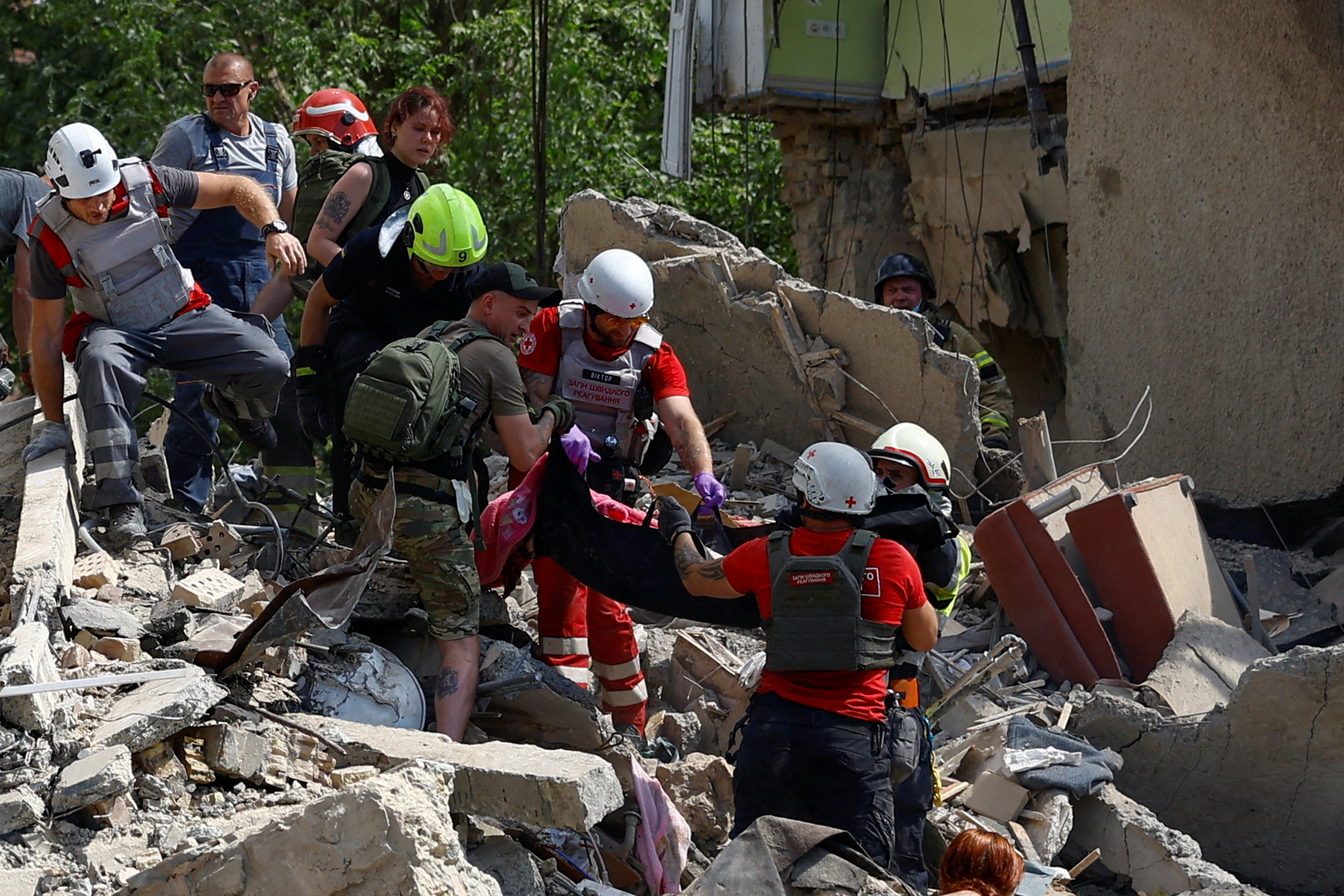 FILE PHOTO: Aftermath of a Russian missile strike in Kyiv