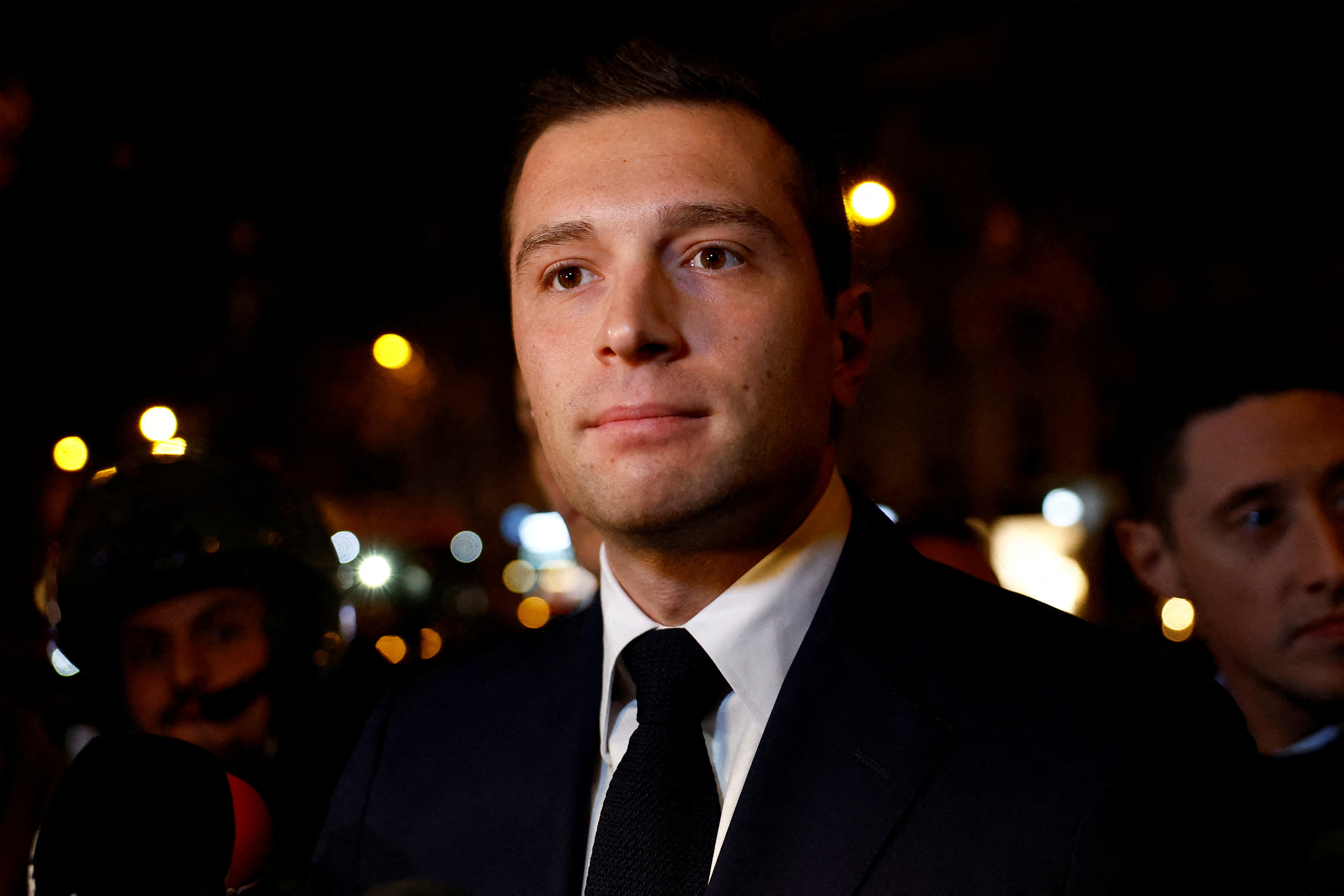 FILE PHOTO: Jordan Bardella signs his book in Paris