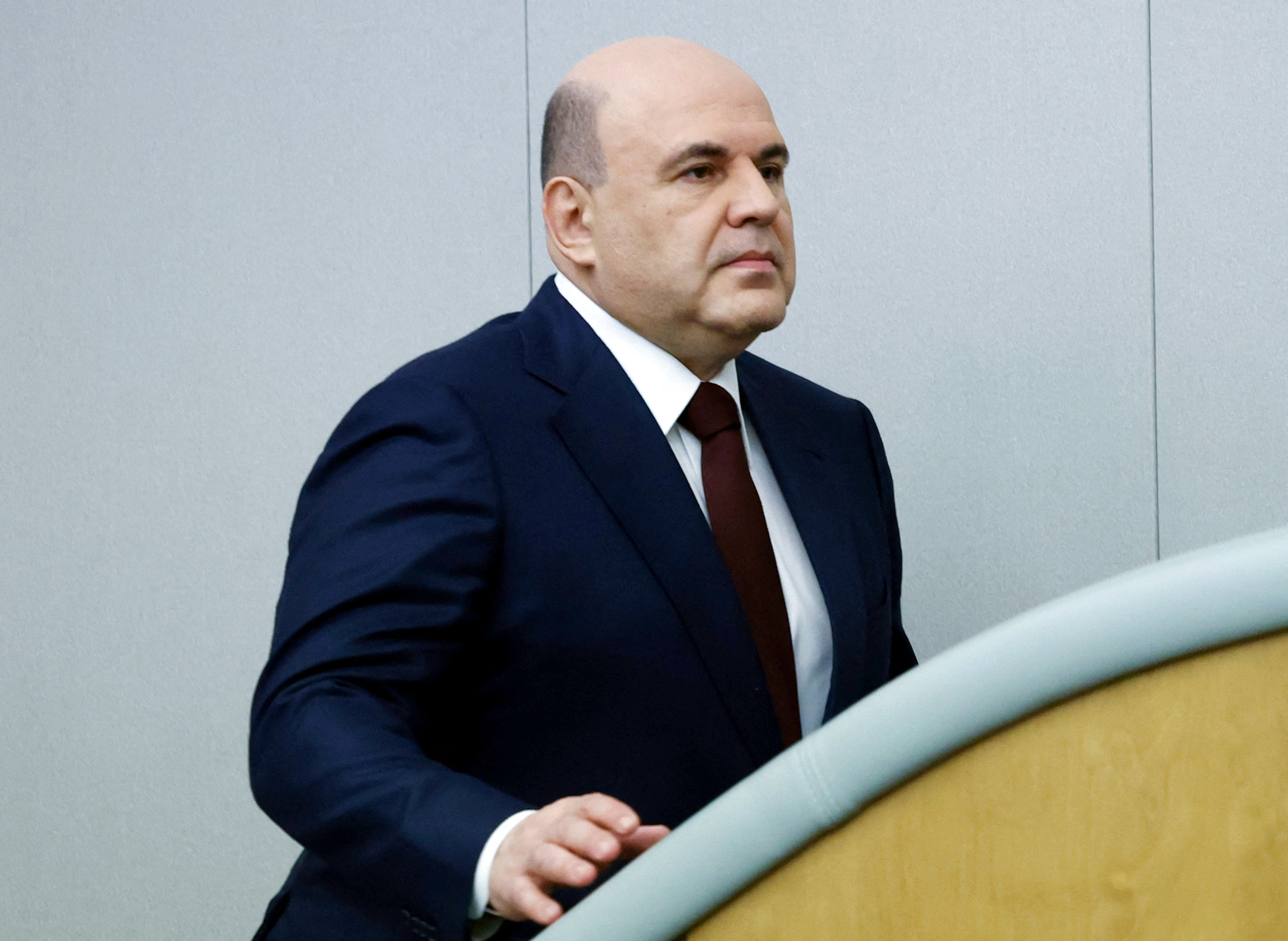 Russian Prime Minister Mishustin attends parliament session in Moscow