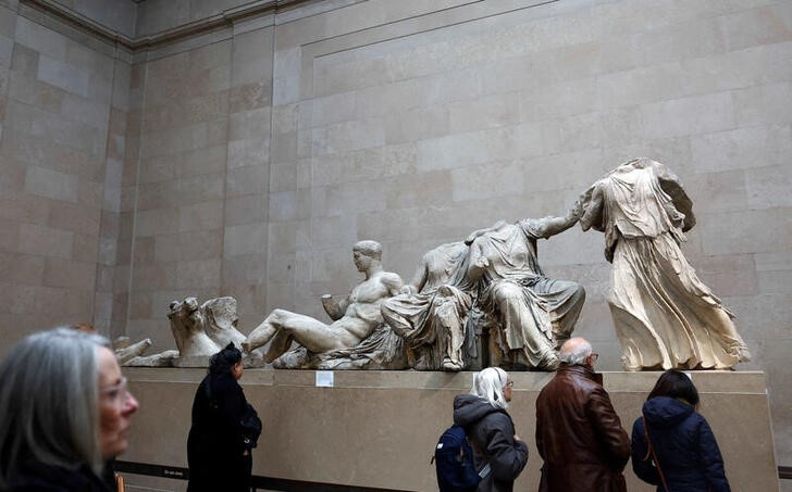 FILE PHOTO: Parthenon sculptures on display at the British Museum
