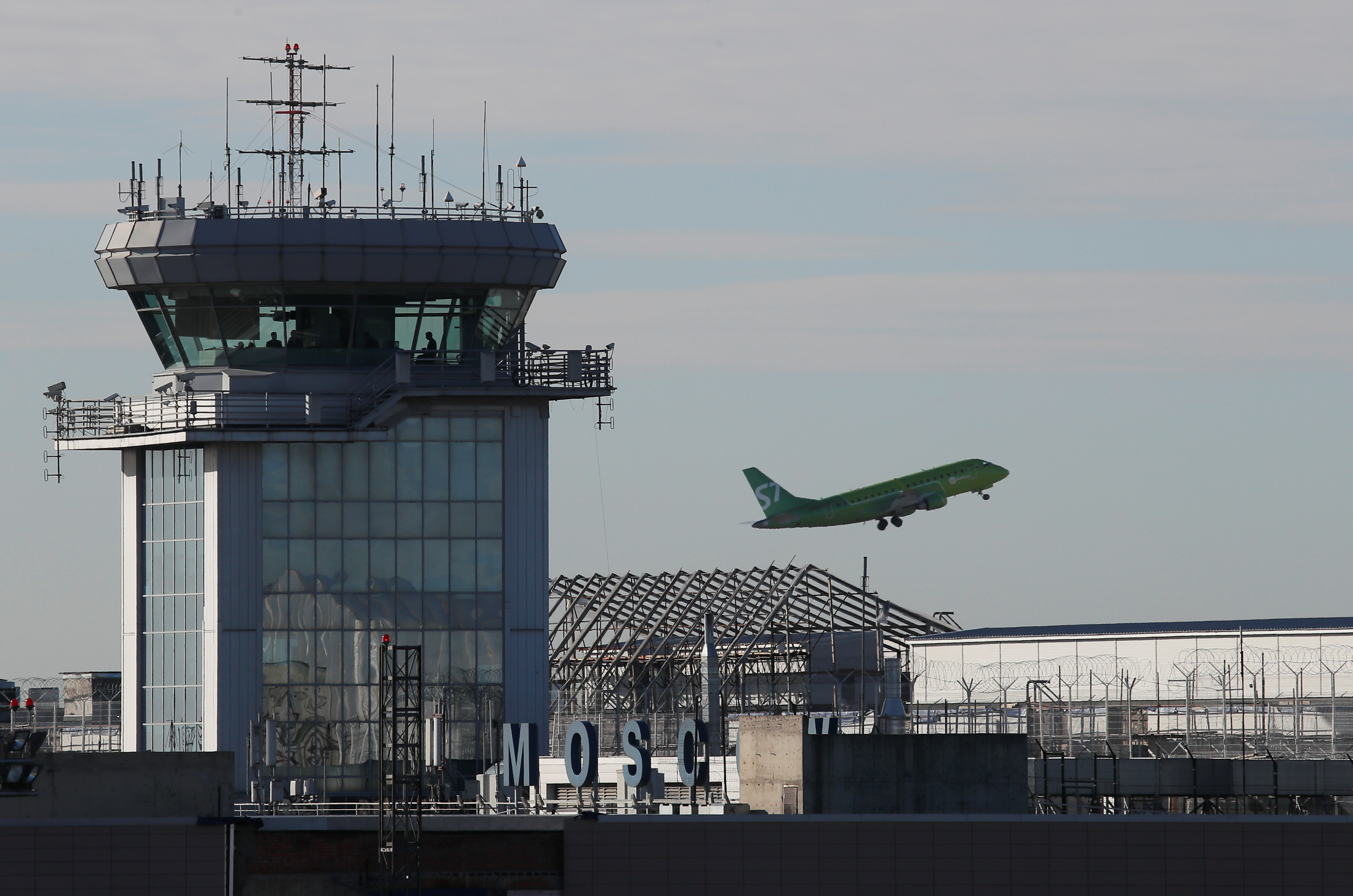 FILE PHOTO: Russia's S7 Airlines aircraft takes off at the Domodedovo Airport outside Moscow