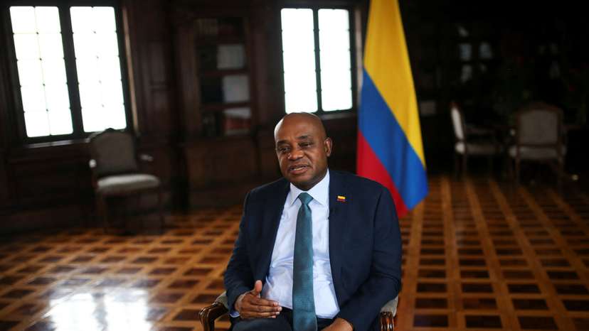 Colombian Minister of Foreign Affairs Luis Gilberto Murillo speaks during an interview with Reuters in Bogota