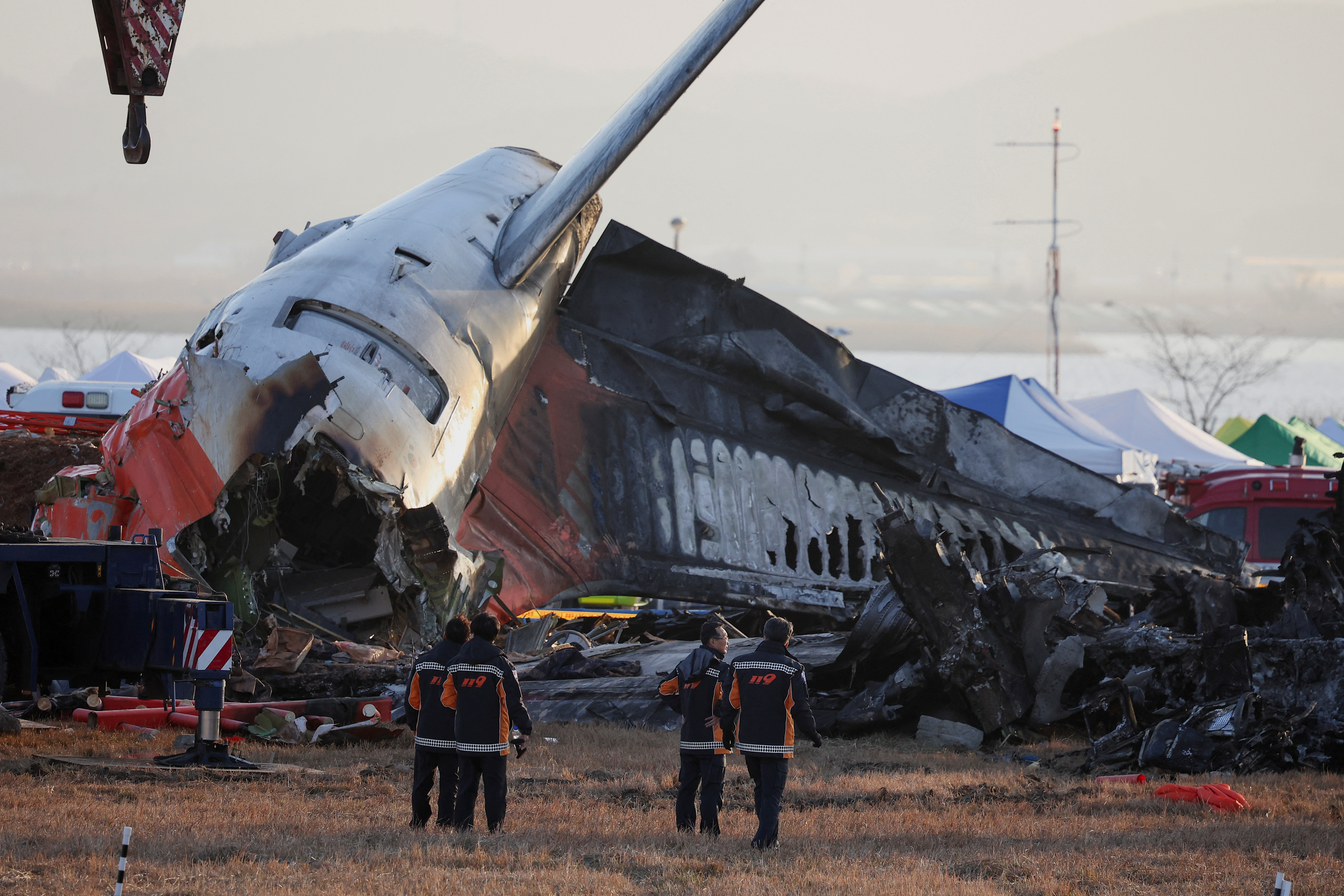 Aftermath of aircraft crash at South Korea's Muan airport
