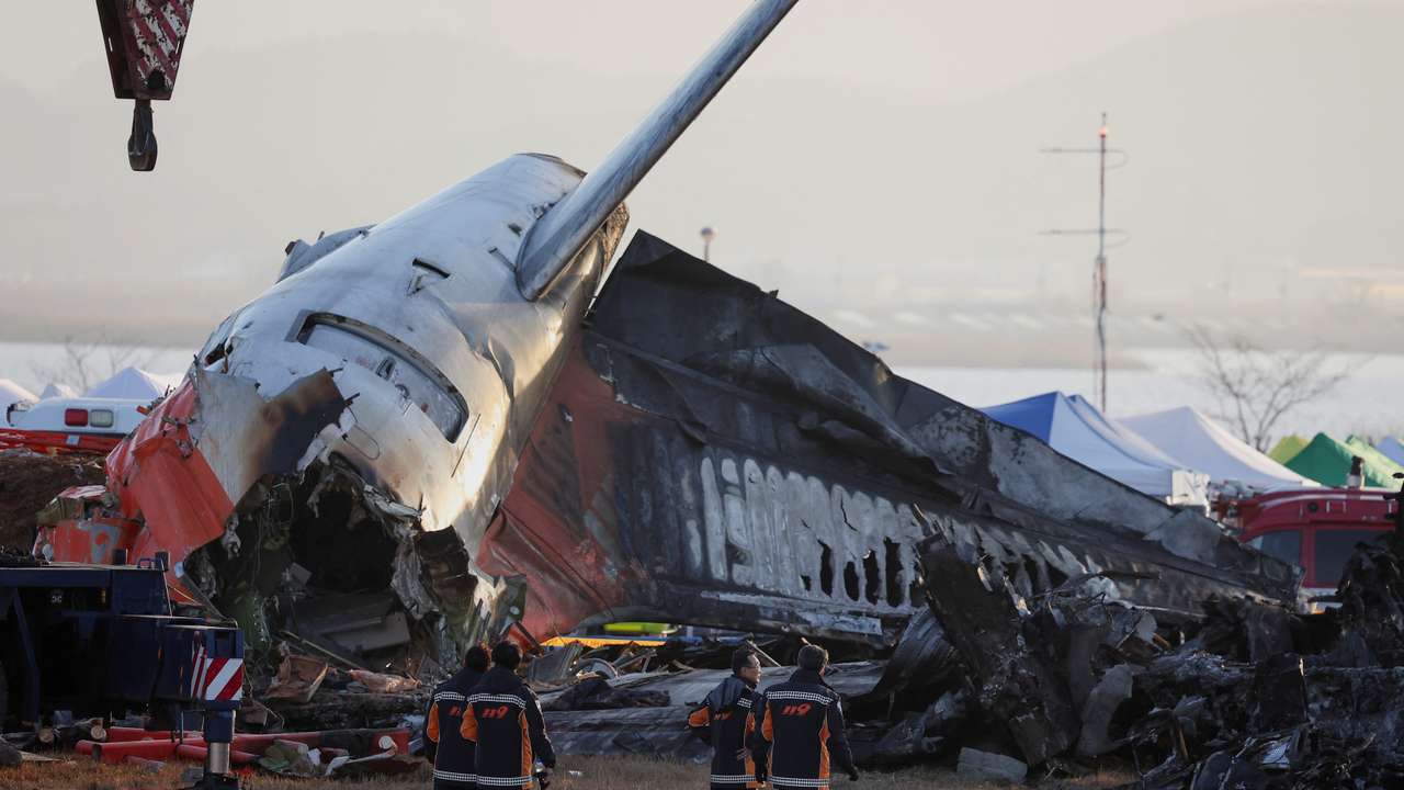 Aftermath of aircraft crash at South Korea's Muan airport