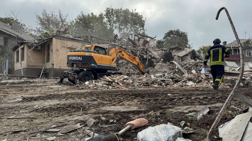 Aftermath of a Russian missile attack in Dnipro
