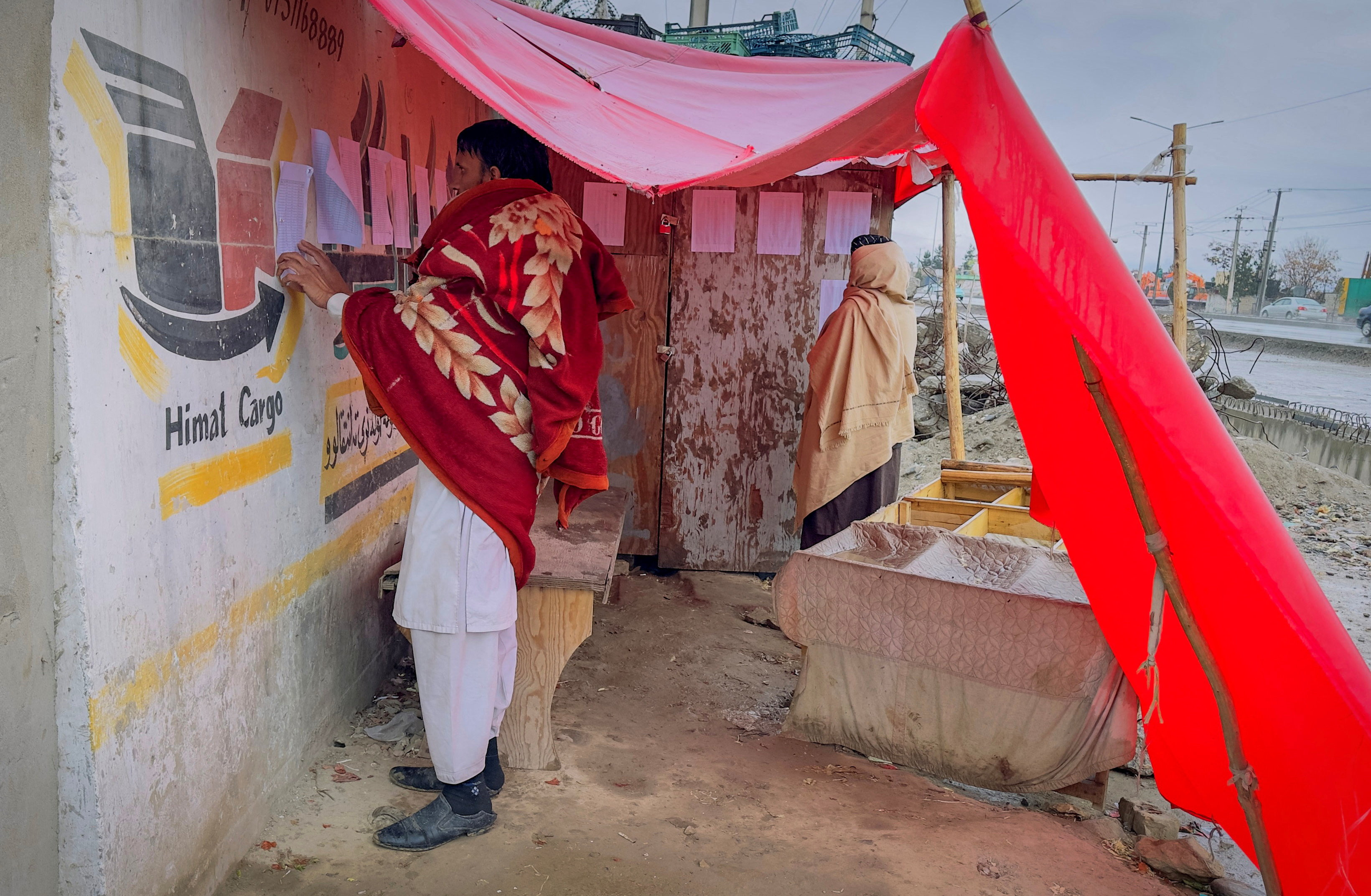 Aftermath of an air strike in Kabul